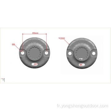 Base circulaire d&#39;accessoires en kayak avec seize coins